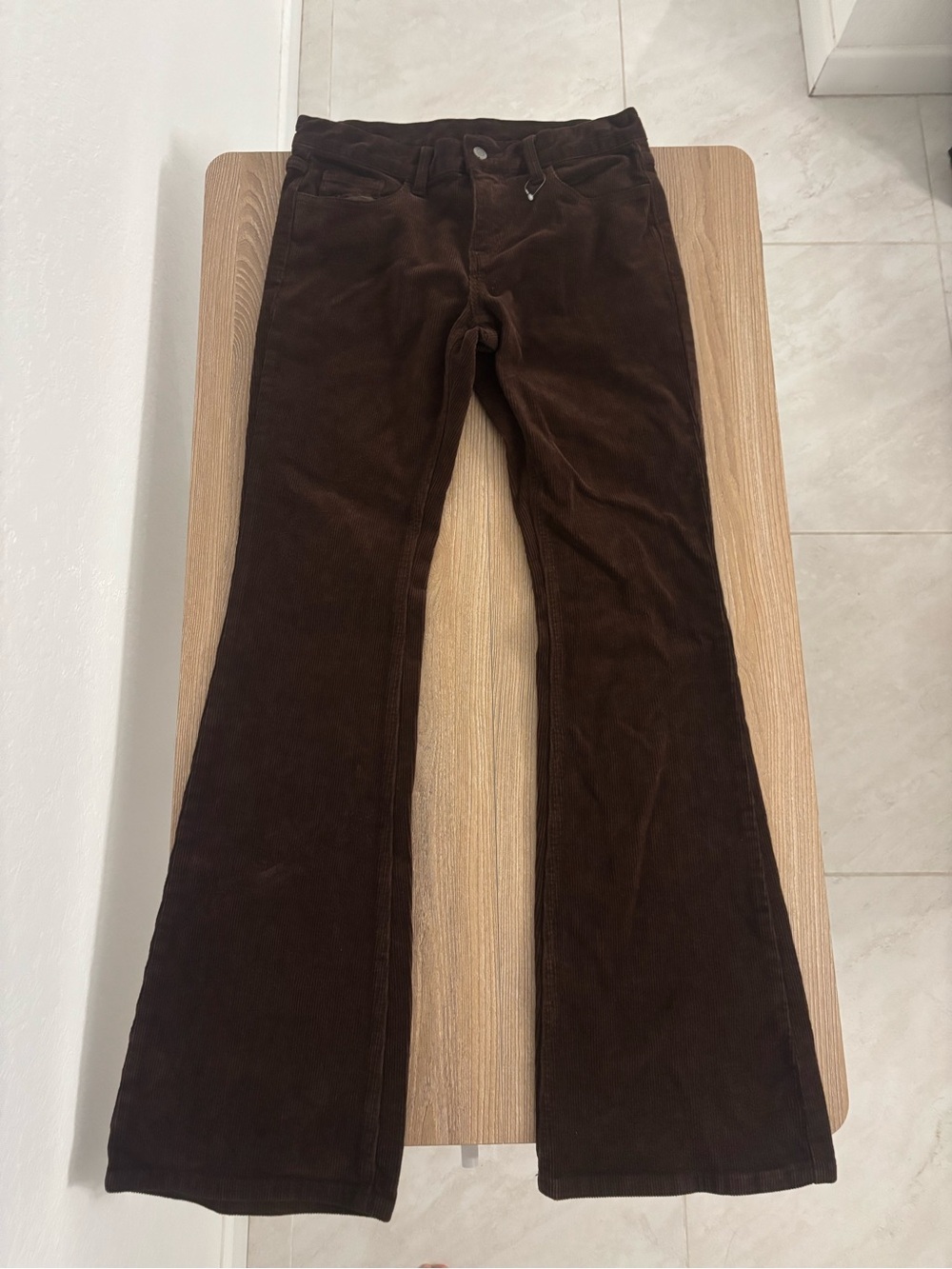 Brandy Melville Dark Brown Corduroy Flare Jeans